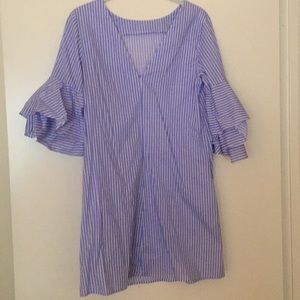 Zara Blue & White Striped Dress